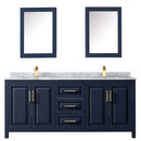 Daria 80" Free Standing Double Vanity Set with MDF Cabinet, Marble Vanity Top, 2 Undermount Sinks, and 2 Medicine Cabinets - image 3