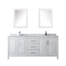 Daria 80" Free Standing Double Vanity Set with MDF Cabinet, Marble Vanity Top, 2 Undermount Sinks, and 2 Medicine Cabinets - image 8