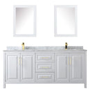 Daria 80" Free Standing Double Vanity Set with MDF Cabinet, Marble Vanity Top, 2 Undermount Sinks, and 2 Medicine Cabinets - image 9