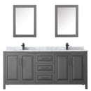 Daria 80" Free Standing Double Vanity Set with MDF Cabinet, Marble Vanity Top, 2 Undermount Sinks, and 2 Medicine Cabinets - image 12
