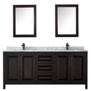 Daria 80" Free Standing Double Vanity Set with MDF Cabinet, Marble Vanity Top, 2 Undermount Sinks, and 2 Medicine Cabinets - image 13
