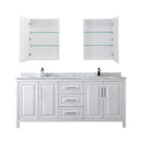 Daria 80" Free Standing Double Vanity Set with MDF Cabinet, Marble Vanity Top, 2 Undermount Sinks, and 2 Medicine Cabinets - image 19