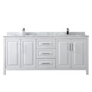 Daria 80" Free Standing Double Vanity Set with MDF Cabinet, Marble Vanity Top, and 2 Undermount Sinks - image 6