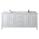 Daria 80" Free Standing Double Vanity Set with MDF Cabinet, Marble Vanity Top, and 2 Undermount Sinks - image 7