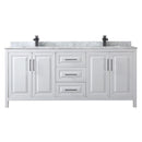 Daria 80" Free Standing Double Vanity Set with MDF Cabinet, Marble Vanity Top, and 2 Undermount Sinks - image 8