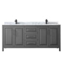 Daria 80" Free Standing Double Vanity Set with MDF Cabinet, Marble Vanity Top, and 2 Undermount Sinks - image 10