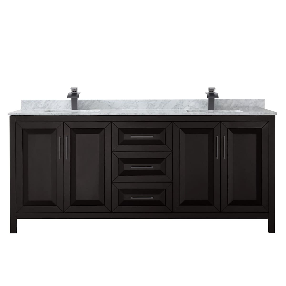 Daria 80" Free Standing Double Vanity Set with MDF Cabinet, Marble Vanity Top, and 2 Undermount Sinks - image 11