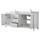 Daria 80" Free Standing Double Vanity Set with MDF Cabinet, Marble Vanity Top, and 2 Undermount Sinks - image 15