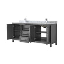 Daria 80" Free Standing Double Vanity Set with MDF Cabinet, Marble Vanity Top, and 2 Undermount Sinks - image 17