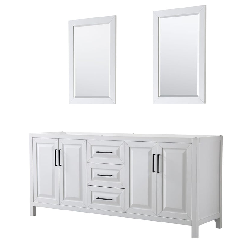 Daria 79" Double Free Standing Vanity Cabinet - Less Vanity Top - image 1
