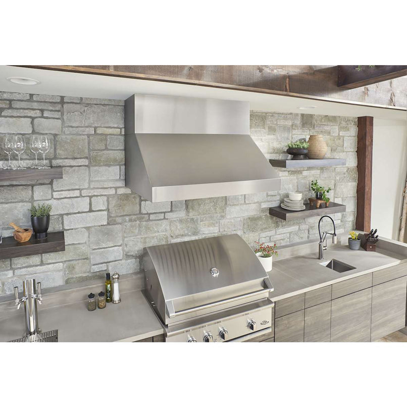 Cypress 450 - 1200 CFM 42 Inch Wide Outdoor Wall Mounted Range Hood with LumiLight LED Lighting - image 5