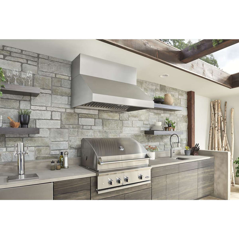 Cypress 450 - 1200 CFM 48 Inch Wide Outdoor Wall Mounted Range Hood with LumiLight LED Lighting - image 6