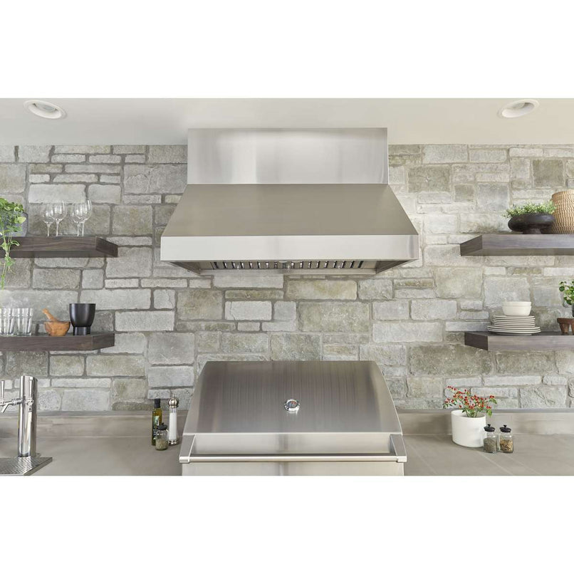 Cypress 450 - 1200 CFM 48 Inch Wide Outdoor Wall Mounted Range Hood with LumiLight LED Lighting - image 3