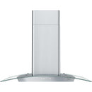 Brisas 290 - 600 CFM 30 Inch Wide Wall Mounted Range Hood with Curved Glass Canopy and LumiLight LED Lighting - image 1