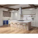 Brisas 290 - 600 CFM 36 Inch Wide Island Range Hood with Curved Glass Canopy and LumiLight LED Lighting - image 4