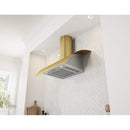 Okeanito 36 in. Wall Mount Range Hood with LED Lights in Brushed Gold - image 9