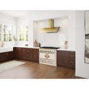 Okeanito 42 in. Wall Mount Range Hood with LED Lights in Brushed Gold - image 4