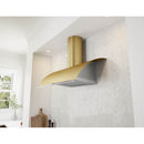 Okeanito 48 in. Wall Mount Range Hood with LED Lights in Brushed Gold - image 6
