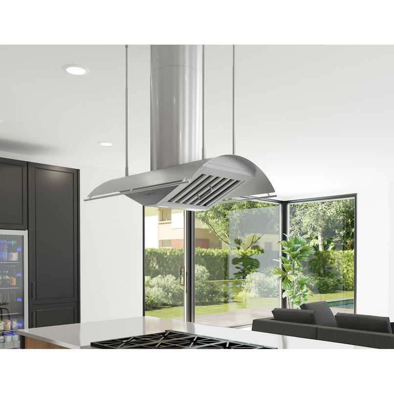 Trapeze 200 - 1000 CFM 36 Inch Wide Island Range Hood with LumiLight LED Lighting - image 6