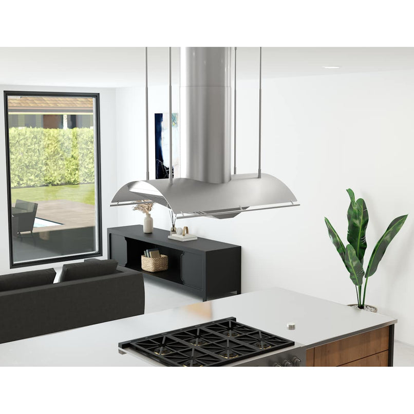 Trapeze 200 - 1000 CFM 36 Inch Wide Island Range Hood with LumiLight LED Lighting - image 5