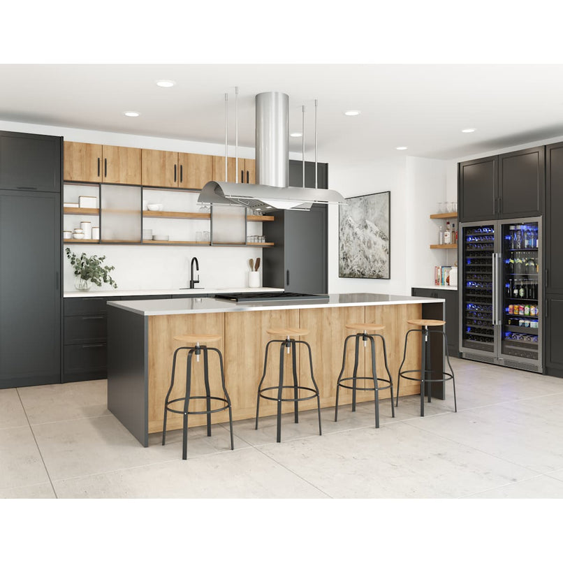 Trapeze 200 - 1000 CFM 54 Inch Wide Island Range Hood with LumiLight LED Lighting - image 4