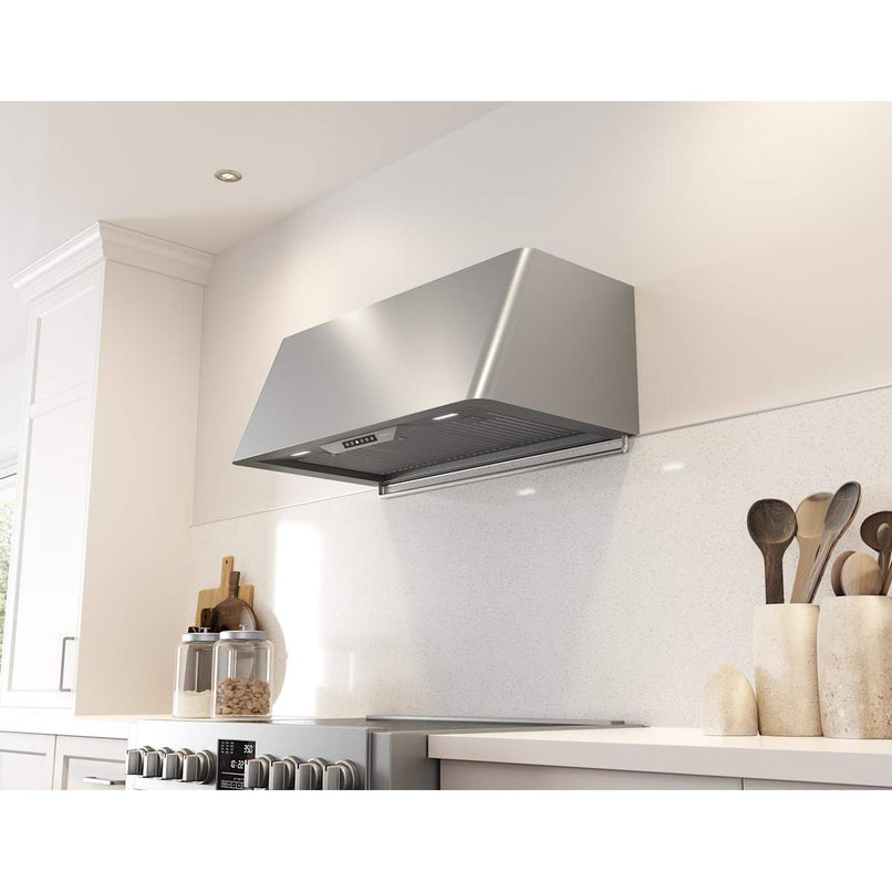 Mesa 48 Inch Wide Wall Mounted Range Hood with LED Lights and 3 Speeds - image 11
