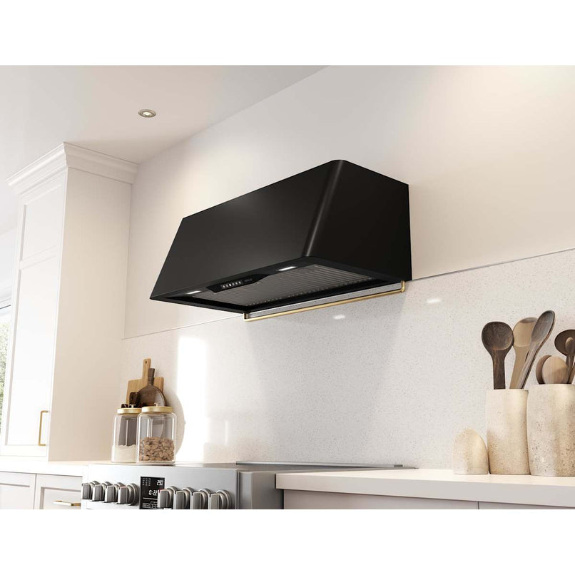 Mesa 48 Inch Wide Wall Mounted Range Hood with LED Lights and 3 Speeds - image 17
