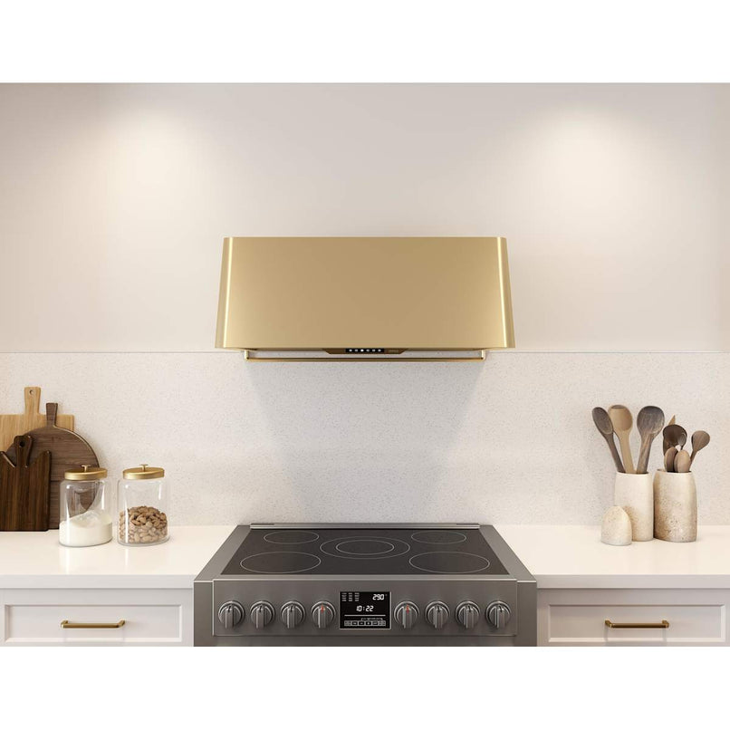 Mesa 48 Inch Wide Wall Mounted Range Hood with LED Lights and 3 Speeds - image 7