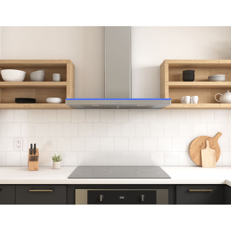 Luce Wall 290 - 600 CFM 30 Inch Wide Wall Mounted Range Hood with LED Accent Lighting - image 10