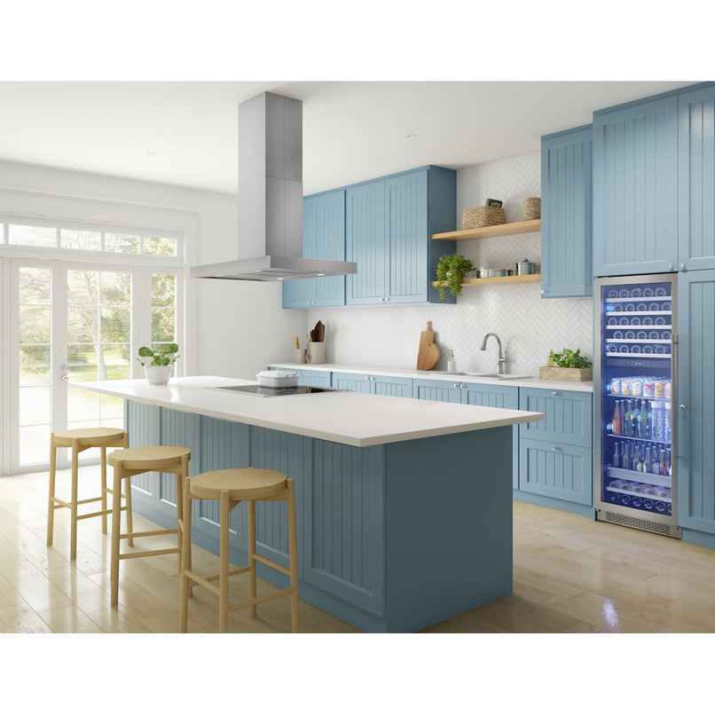 Roma 290 - 600 CFM 36 Inch Wide Island Range Hood with LumiLight LED Lighting - image 4