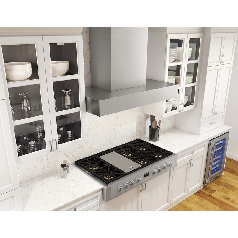 Roma Pro 290 - 750 CFM 36 Inch Wide Wall Mounted Range Hood with Airflow Control Technology and CleanAir Feature - image 7