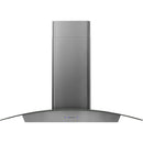 Ravenna 30 in. 600 CFM Wall Mount Range Hood with LED Light in Black Stainless Steel with Gray Glass Canopy - image 1