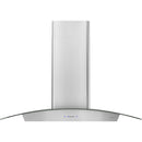 Ravenna 30 in. 600 CFM Wall Mount Range Hood with LED Light in Stainless Steel with Clear Glass Canopy - image 1