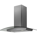 Ravenna 36 in. 600 CFM Wall Mount Range Hood with LED Light in Black Stainless Steel with Gray Glass Canopy - image 2