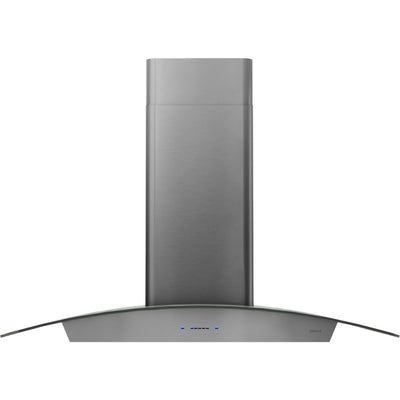 Ravenna 36 in. 600 CFM Wall Mount Range Hood with LED Light in Black Stainless Steel with Gray Glass Canopy - image 1