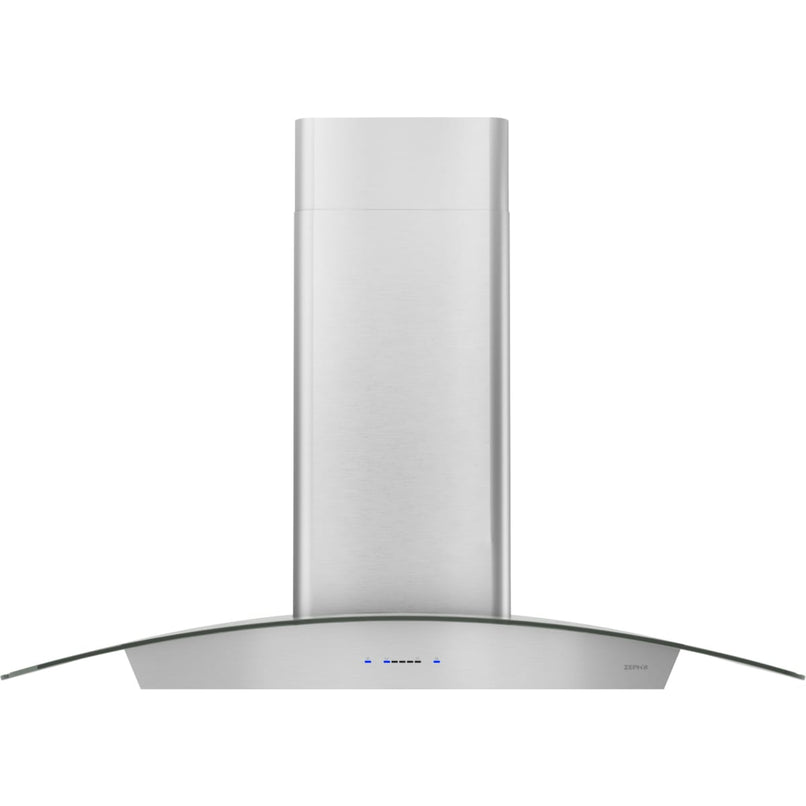 Ravenna 36 in. 600 CFM Wall Mount Range Hood with LED Light in Stainless Steel with Clear Glass Canopy - image 1