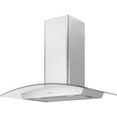 Ravenna 36 in. 600 CFM Wall Mount Range Hood with LED Light in Stainless Steel with Clear Glass Canopy - image 3