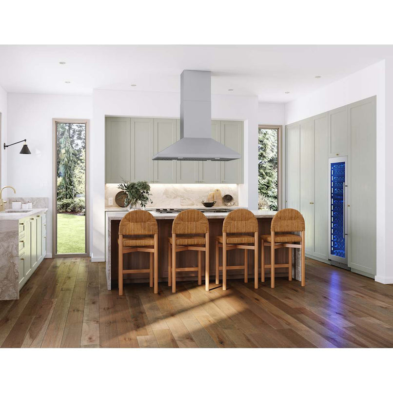 Siena Pro Series 390 - 1,200 CFM 36 Inch Wide Island Range Hood with Airflow Control Technology and Dual Level Lighting - image 3