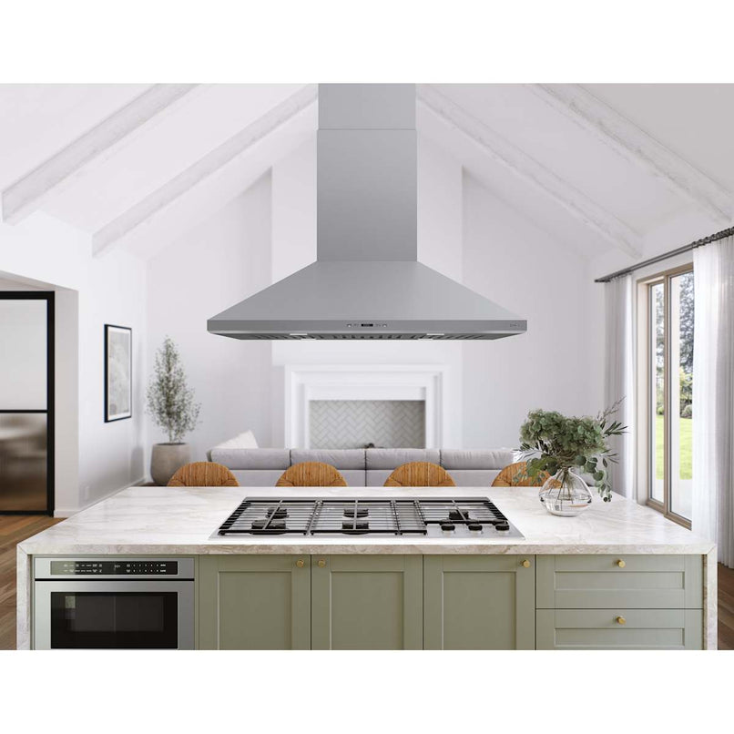 Siena Pro Series 390 - 1,200 CFM 36 Inch Wide Island Range Hood with Airflow Control Technology and Dual Level Lighting - image 4
