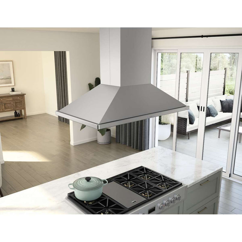 Sienna Pro Island 390 - 1200 CFM 42 Inch Wide Island Range Hood with Airflow Control Technology and ICON Touch Controls - image 7