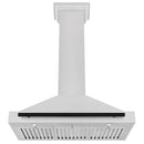ZLINE Autograph Edition 36 in. Convertible Satin Stainless Steel Wall Mount Range Hood with Matte Black Handle (KB4SNZ-36-MB) under.