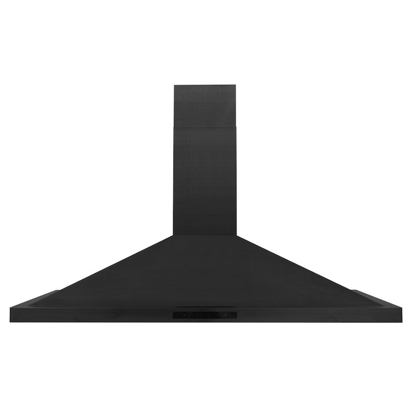 ZLINE 48 in. Convertible Vent Wall Mount Range Hood in Black Stainless Steel (BSKBN-48) front.