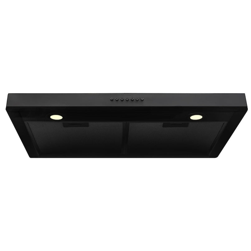 ZLINE 30 in. 400 CFM Ducted Under Cabinet Range Hood in Black Stainless Steel (BS617-30) front, under.