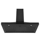 ZLINE 36 in. Convertible Vent Wall Mount Range Hood in Black Stainless Steel (BSKBN-36) front, under.