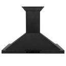 ZLINE 36 in. CrownSound™ Ducted Vent Wall Mount Range Hood in Black Stainless Steel with Built-in Bluetooth Speakers (BSKBNCRN-BT-36) front.