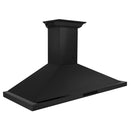 ZLINE 48 in. CrownSound™ Ducted Vent Wall Mount Range Hood in Black Stainless Steel with Built-in Bluetooth Speakers (BSKBNCRN-BT-48) side.