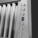 ZLINE 36 in. Wooden Wall Mount Range Hood in Rustic Black Finish (355CC-36) buttons.