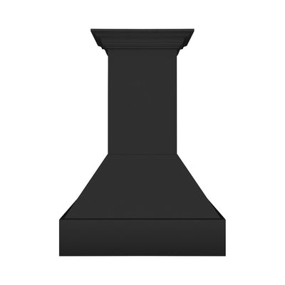 ZLINE 36 in. Wooden Wall Mount Range Hood in Rustic Black Finish (355CC-36) front.