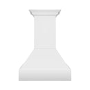 ZLINE 30 in. Wooden Wall Mount Range Hood in Rustic Bright White Finish (355WW-30) front.