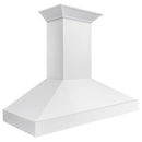 ZLINE 48 in. Wooden Wall Mount Range Hood in Smooth Bright White Finish (KBWW-48) side.